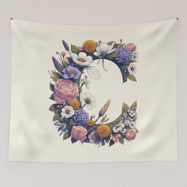 Item preview, Floral Letter C designed and sold by zzz888.