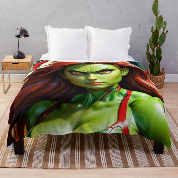 Item preview, Green Alien Superhero Mutant Power Woman designed and sold by TheArtOfPat.