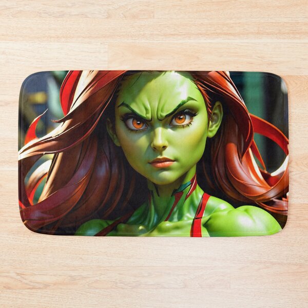 Item preview, Green Alien Superhero Mutant Power Woman designed and sold by TheArtOfPat.