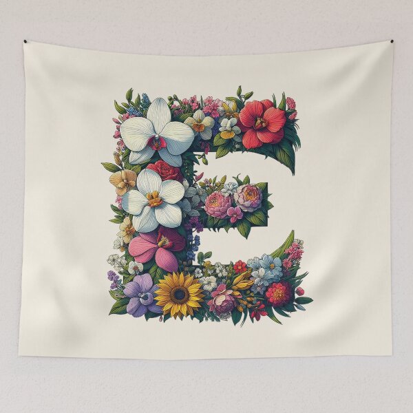 Item preview, Floral Letter E designed and sold by zzz888.