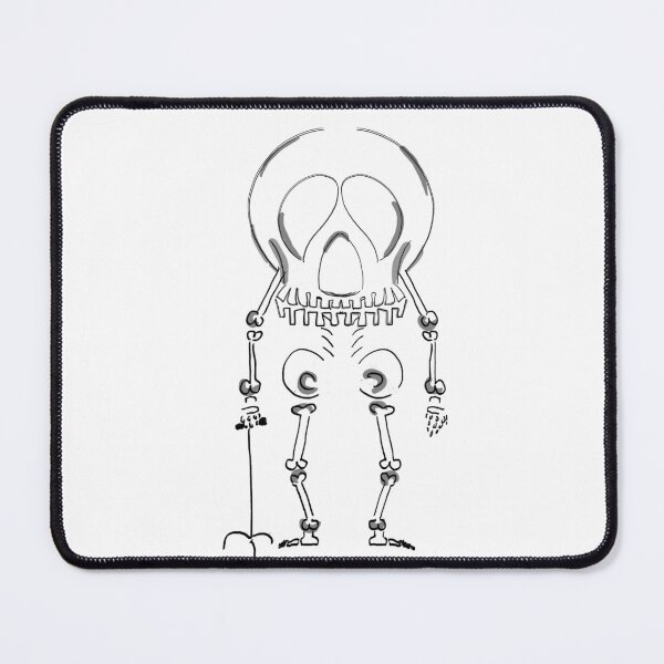 Item preview, Cartoon doodle old skeleton holding a walking stick/Halloween designed and sold by nongsao4.