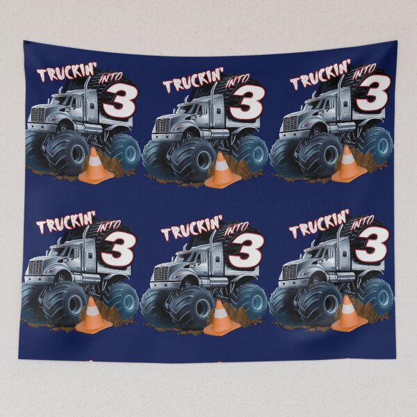 Item preview, Birthday Kids 3 Year Old Gift Cool Monster Truck Birthday  designed and sold by Cute & Sassy Custom Gifting Boutiques.