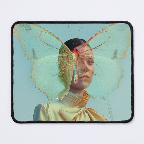 Item preview, "Woman and Butterfly: Surreal Artistry" designed and sold by MacroArtHub.