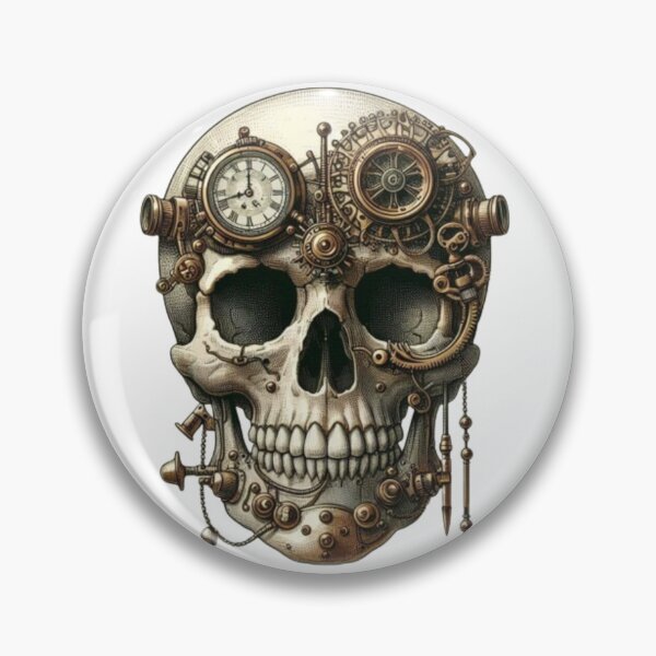 Item preview, Mechanical Skull designed and sold by Carla Tenllado Reyes.