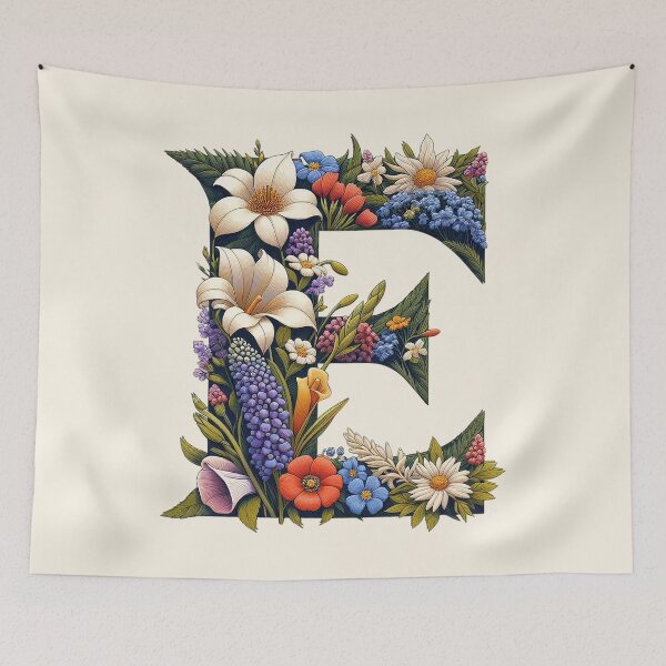 Item preview, Floral Letter E designed and sold by zzz888.