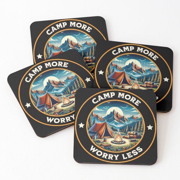 Item preview, Camp More Worry Less - Outdoor Camping Adventure designed and sold by CALIMASHIRTS.