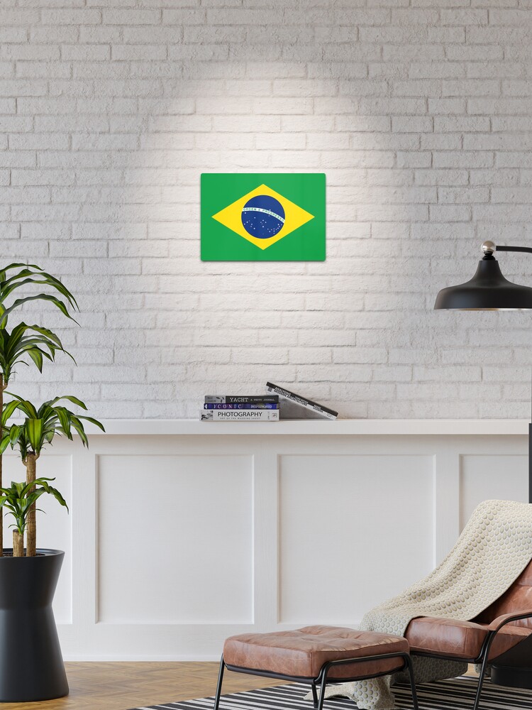 Flag of Brazil - Bandeira do Brasil Metal Print for Sale by