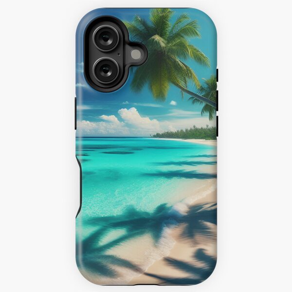Vista previa del artículo con la obra «Tranquila playa tropical», diseñado y vendido por Fashiospice07.