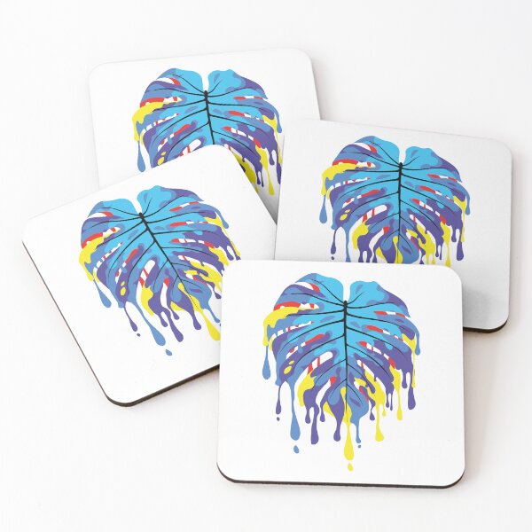 Item preview, Monstera Albo Leaf dripping pop art designed and sold by Art-of-Rory.