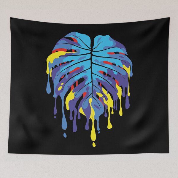 Item preview, Monstera Albo Leaf dripping pop art designed and sold by Art-of-Rory.