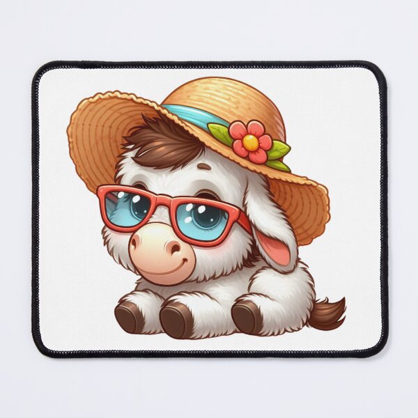 Item preview, Lindo burro con sombrero para el sol y gafas de sol designed and sold by JulieSouster.