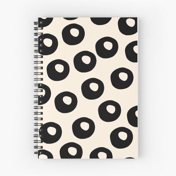 Item preview, Black and Almond Cream Quark Dots Contemporary Modern Pattern designed and sold by kierkegaard.