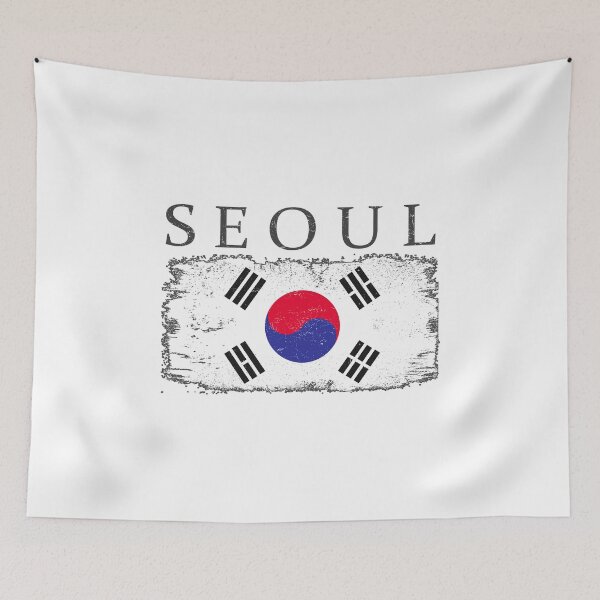 Aperçu de l'œuvre Seoul South Korea Flag South Korea Visitor Seoul Tourist créée et vendue par farhanhafeez.