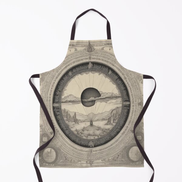 Aperçu de l'œuvre Design « Harmonie Céleste » avec des éléments artistiques vintage créée et vendue par merve02shop.