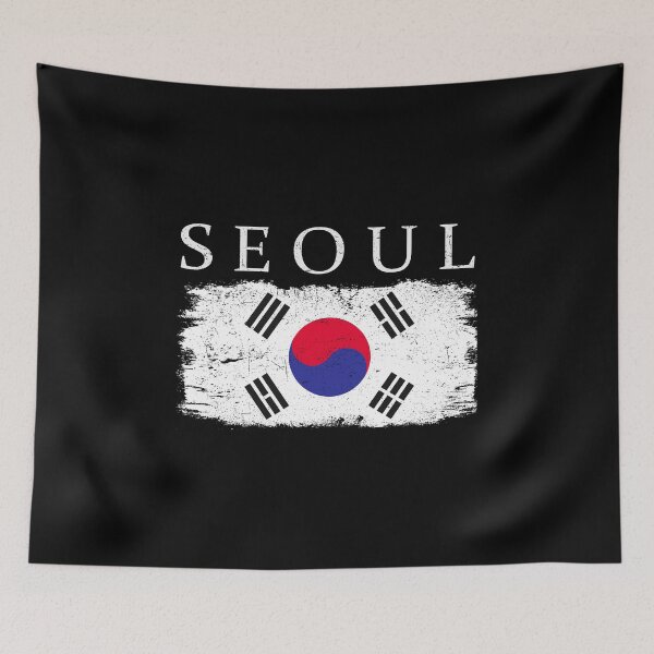 Aperçu de l'œuvre Seoul South Korea Flag South Korea Visitor Seoul Tourist créée et vendue par farhanhafeez.