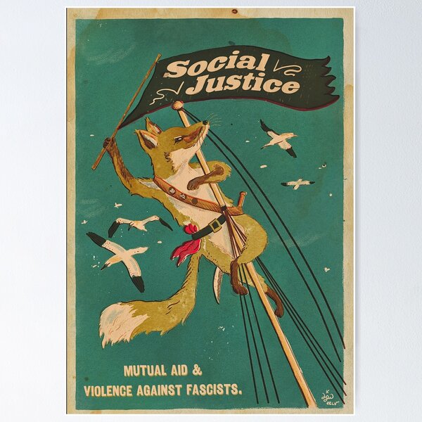 Item preview, Social Justice: Revolutionary Fox designed and sold by Loki Propagandart.
