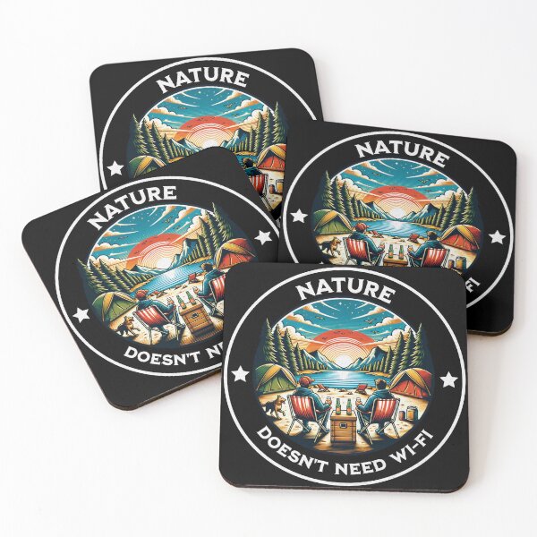 Item preview, Nature Doesn't Need Wi-Fi - Outdoor Camping Adventure designed and sold by CALIMASHIRTS.