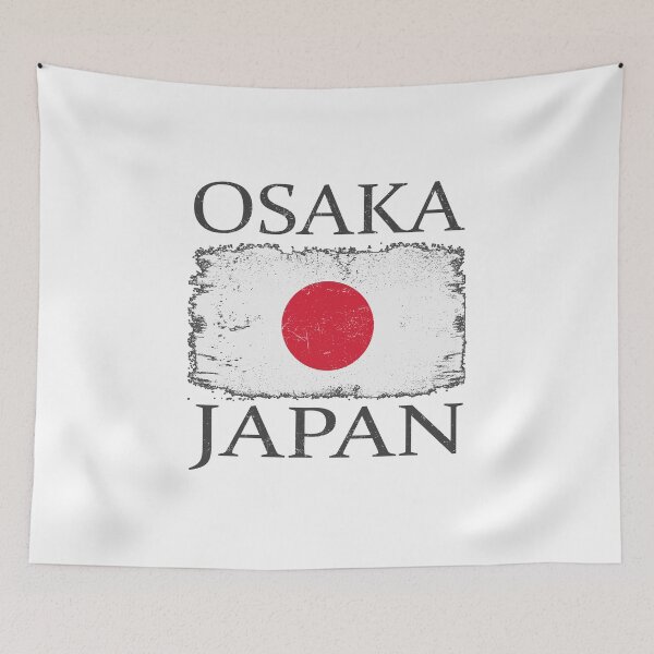 Aperçu de l'œuvre Osaka Japan Flag Japan Tourist Osaka Tourist Japanese Visitor créée et vendue par farhanhafeez.