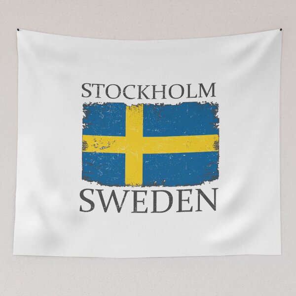 Item preview, Stockholm Sweden Flag Capital Sweden Stockholm Tourist designed and sold by farhanhafeez.