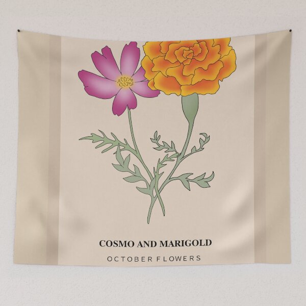 Item preview, October Birth Flowers: Cosmo and Marigold designed and sold by Malena HM.