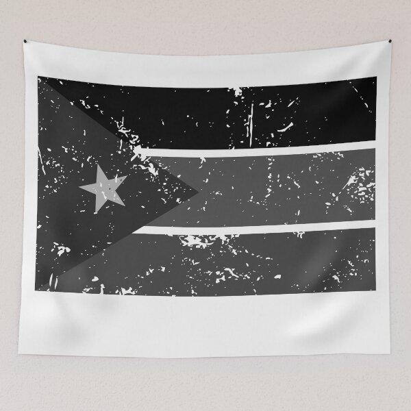 Item preview, South Sudan black and white flag distressed effect designed and sold by Starstacks.