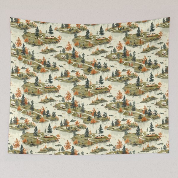 Item preview, Birds-eye view of financial trends blending with the serenity of wilderness camping Incorporate graphic design trends creatively designed and sold by Pattypatt29.