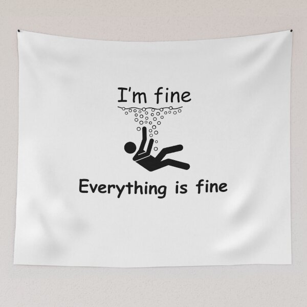 Item preview, I'm Fine, Everything is Fine - Humorous Drowning Person  designed and sold by Travelslightly.