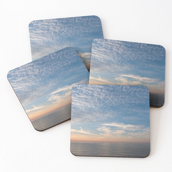 Item preview, Calming Oceanscape with Cloud Puffs designed and sold by Georgia Mizuleva.