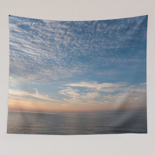 Item preview, Calming Oceanscape with Cloud Puffs designed and sold by Georgia Mizuleva.
