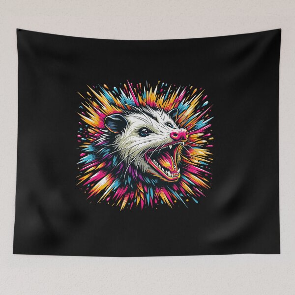 Item preview, Opossum Hissing Colorful Angry Possum Animal designed and sold by Dressed For  Duty.