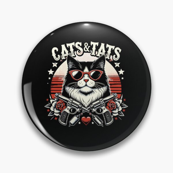 Artikelvorschau, Cats And Tats Inking Tattoo Lover Tattooing Kitty Owner entworfen und verkauft von Dressed For Duty.