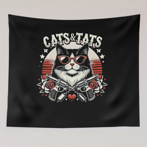Item preview, Cats And Tats Inking Tattoo Lover Tattooing Kitty Owner designed and sold by Dressed For  Duty.