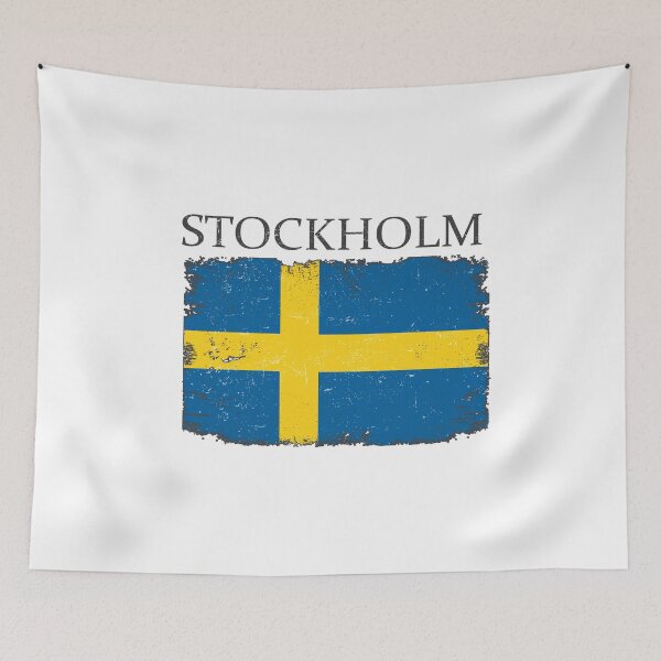 Item preview, Stockholm Sweden Flag Capital Sweden Stockholm Tourist designed and sold by farhanhafeez.