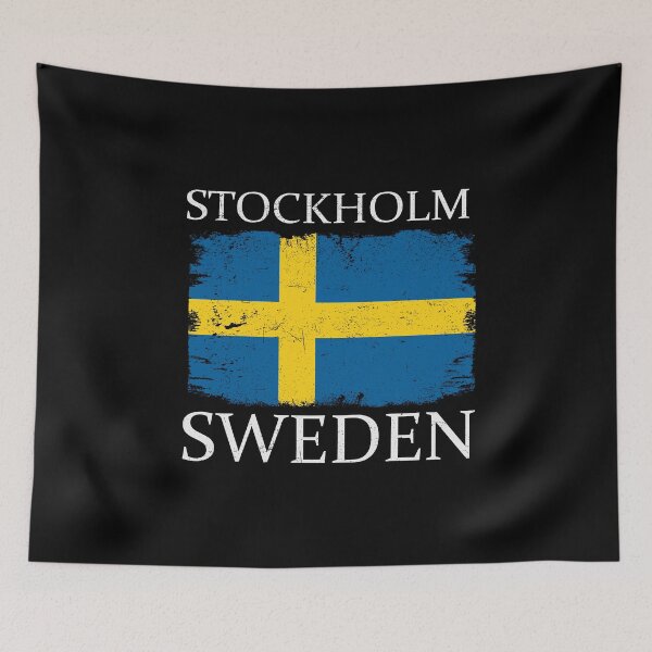 Item preview, Stockholm Sweden Flag Capital Sweden Stockholm Tourist designed and sold by farhanhafeez.