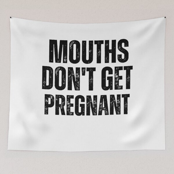 Item preview, Mouths Don't Get Pregnant Retro T-Shirt stickers designed and sold by Tycoonn.