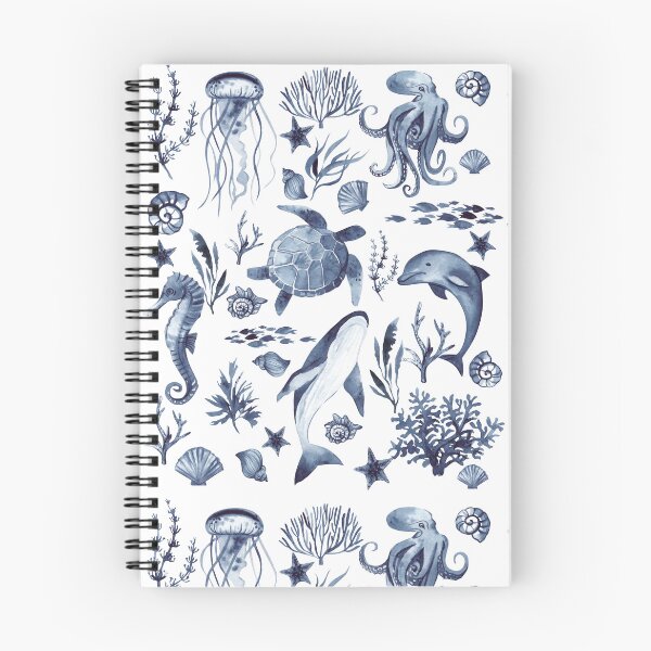 Item preview, Painted Marine Animals Watercolor Turtle, Octopus, Seahorse designed and sold by Angie-Atelier.