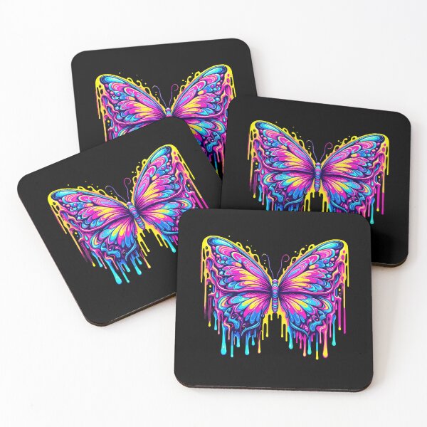 Item preview, Psychedelic Butterfly Trippy Insect Vaporwave Art designed and sold by Dressed For Duty.