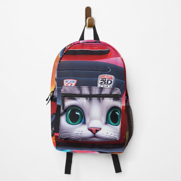 Item preview, Folk Art Kitten Driving in the rain wearing a hoodie designed and sold by Colin Bentham.