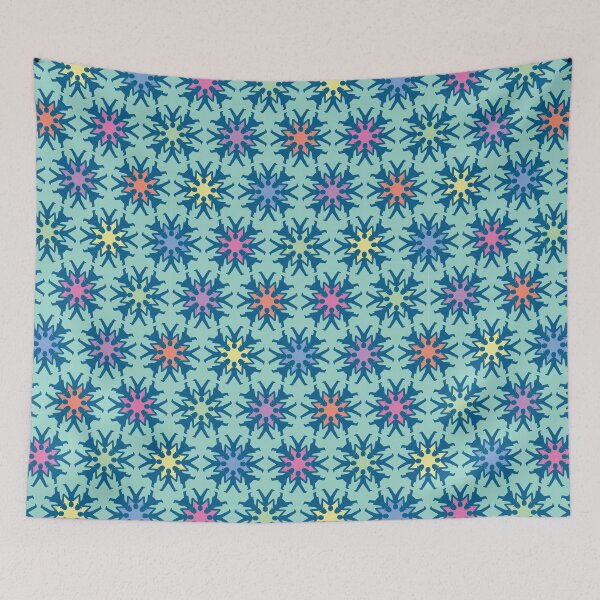 Item preview, Paper Doll Chain Stars Pattern on Mint Green designed and sold by scome.