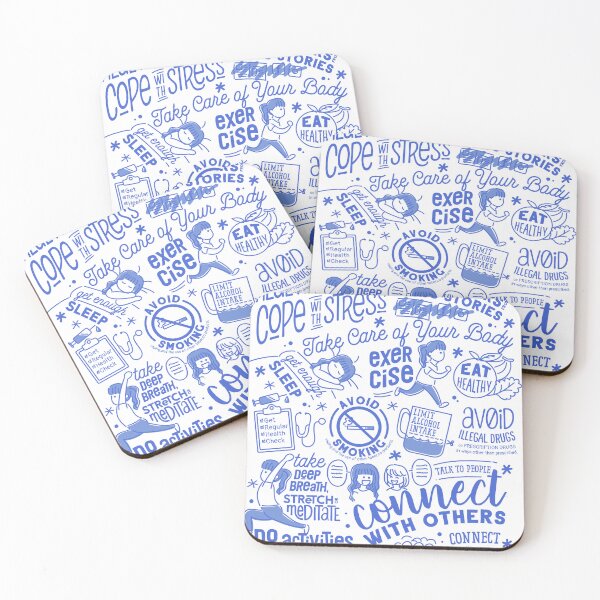 Item preview, Healthy Ways to Cope with Stress Poster designed and sold by Goody Moody.
