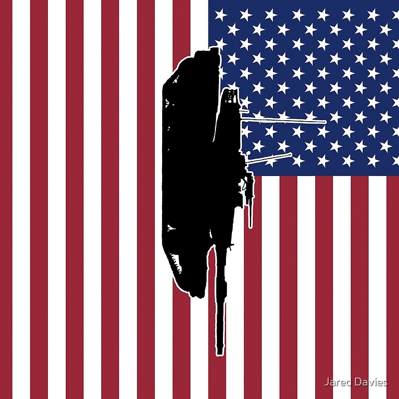 “Military: Abrams Tank (American Flag)” by Jared Davies | Redbubble