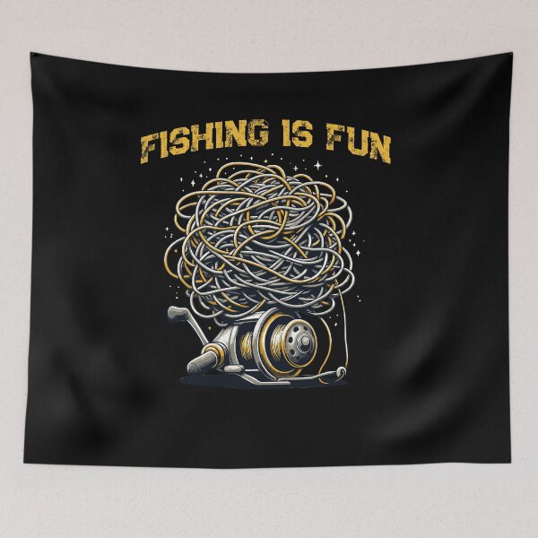 Item preview, Fishing Is Fun Bird's Nest Funny Trendy Art designed and sold by Dressed For  Duty.