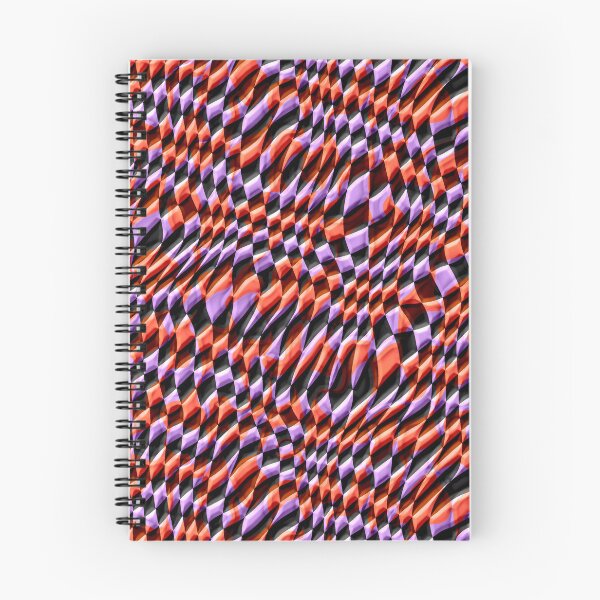 Item preview, Orange across Lilac And Black Warped Diagonal Checkerboard   designed and sold by TheRulerofEarth.