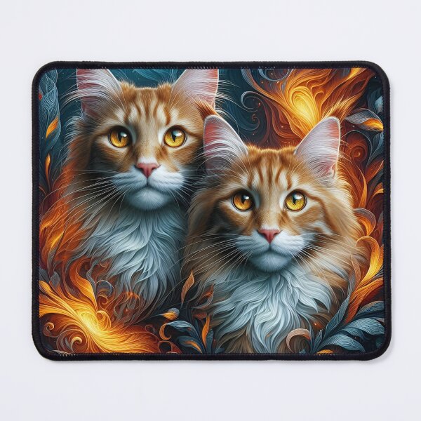 Item preview, Whiskers and Whimsy: Abstract Cat Art designed and sold by daruneenok.