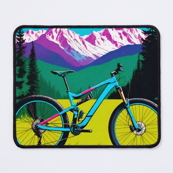 Item preview, MTB Rider in Front of Mountain Range designed and sold by GrizzlyCollective.