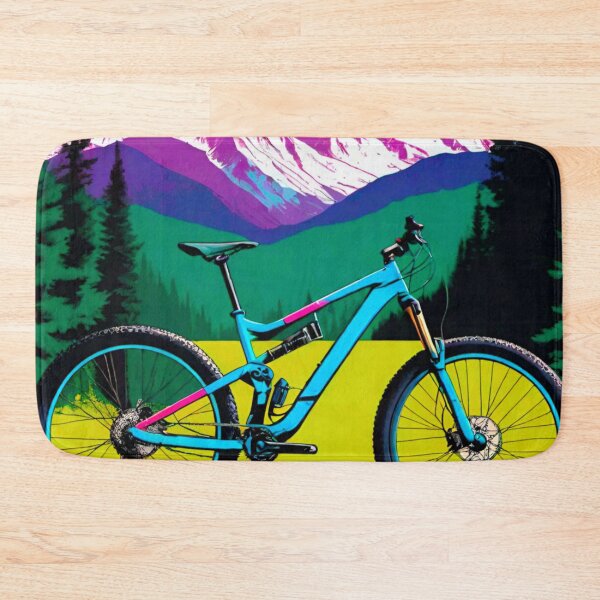 Item preview, MTB Rider in Front of Mountain Range designed and sold by GrizzlyCollective.