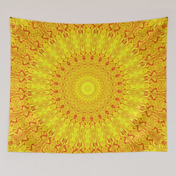 Item preview, Vibrant Yellow and Orange Sun-Like Mandala designed and sold by KaSaPo.