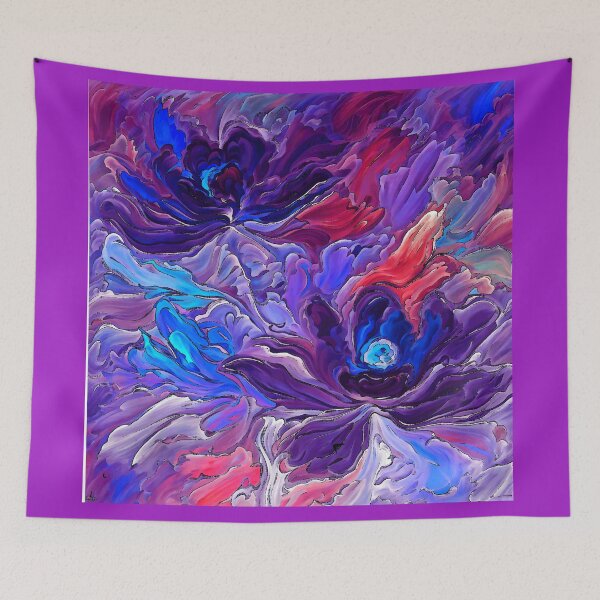 Item preview, Elegant colourful design flowers purple and blue for background   designed and sold by roshana3.