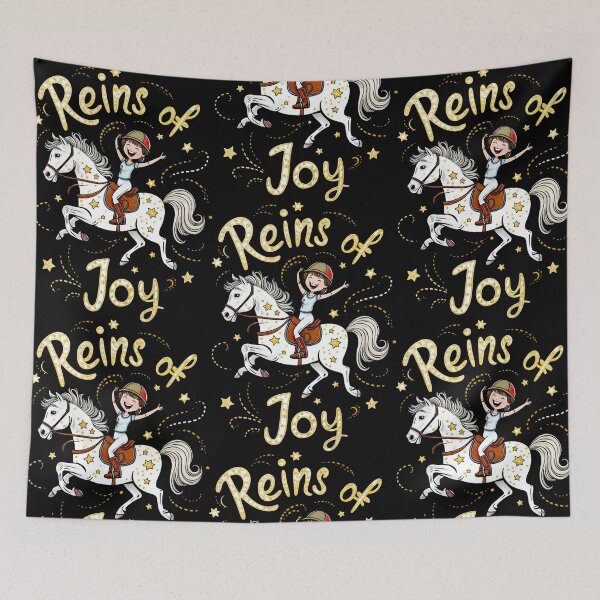 Item preview, Reins of Joy: Embracing Happiness on a White Stallion designed and sold by SplashTastic.