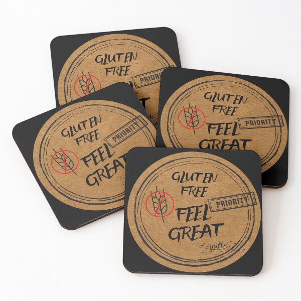 Item preview, Gluten free Feel great. Stamps for celiac disease. Food stamps designed and sold by DendaArt.